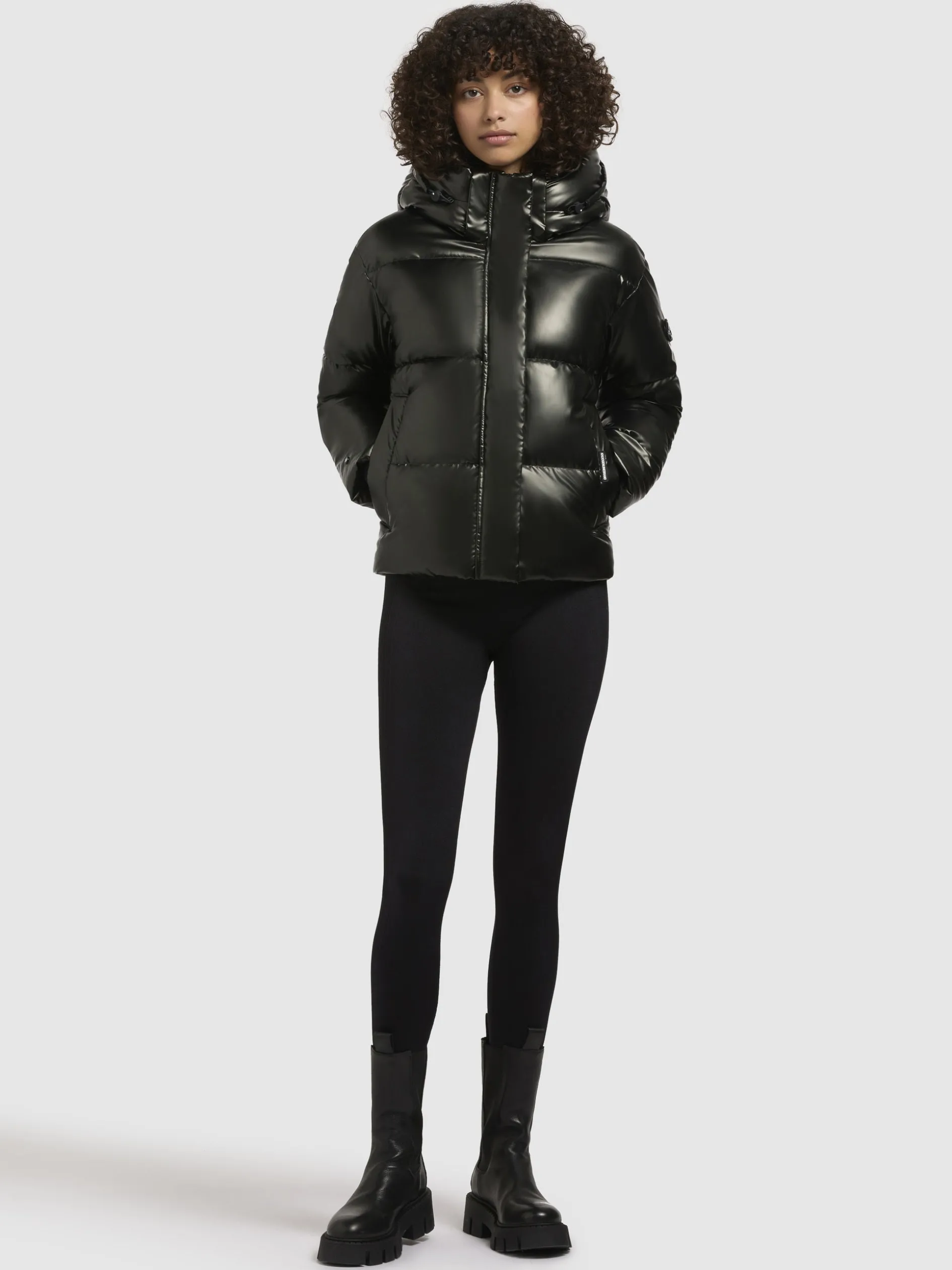 Jacke DEVINA SHINY Dunkelgrün
