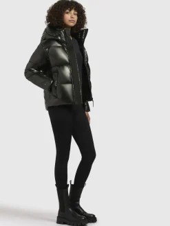 Jacke DEVINA SHINY Dunkelgrün