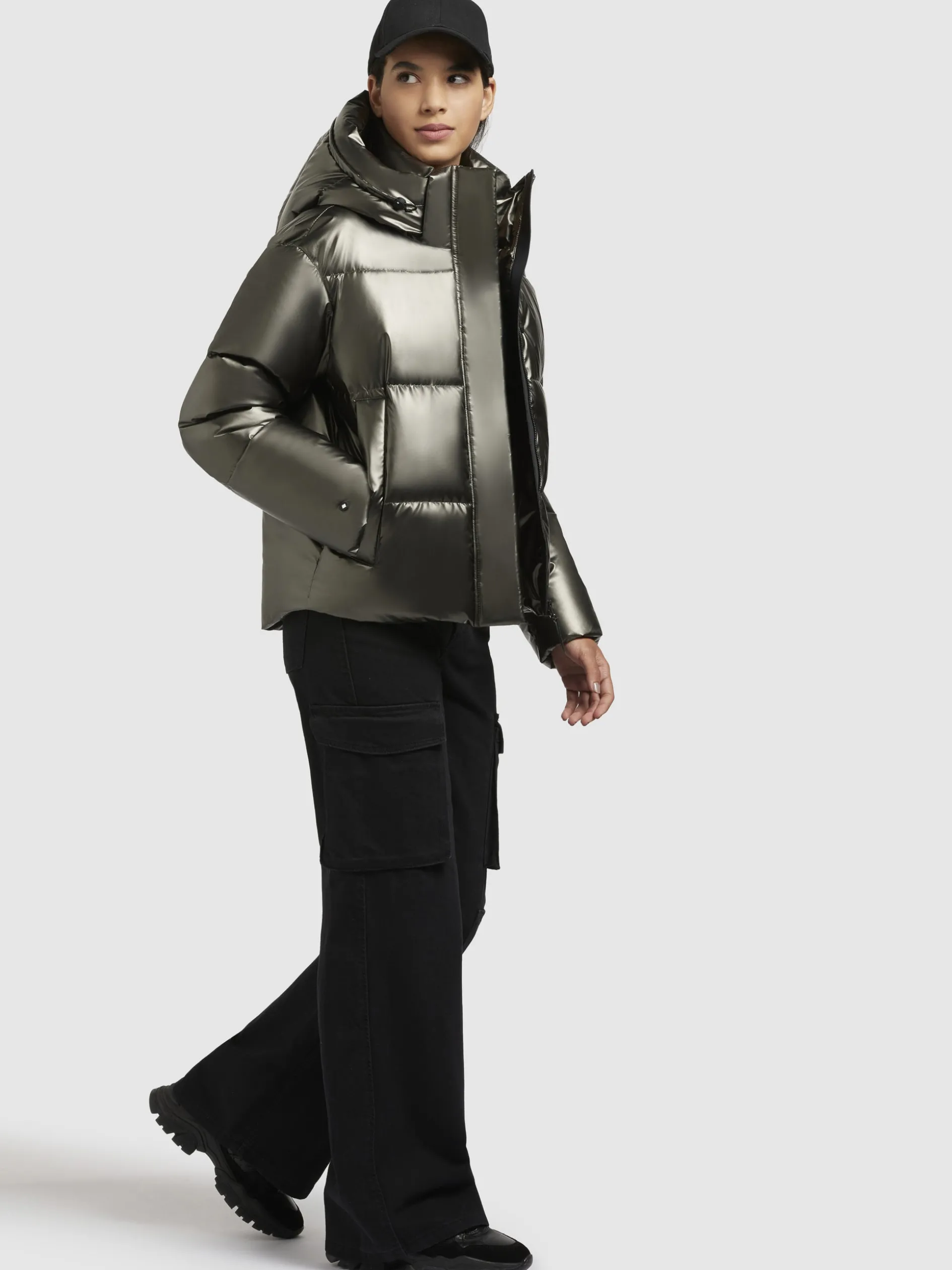 Jacke DEVINA SHINY Khaki