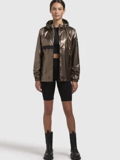 Jacke EVELYN. Braun Metallic