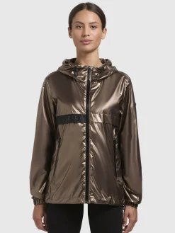 Jacke EVELYN. Braun Metallic