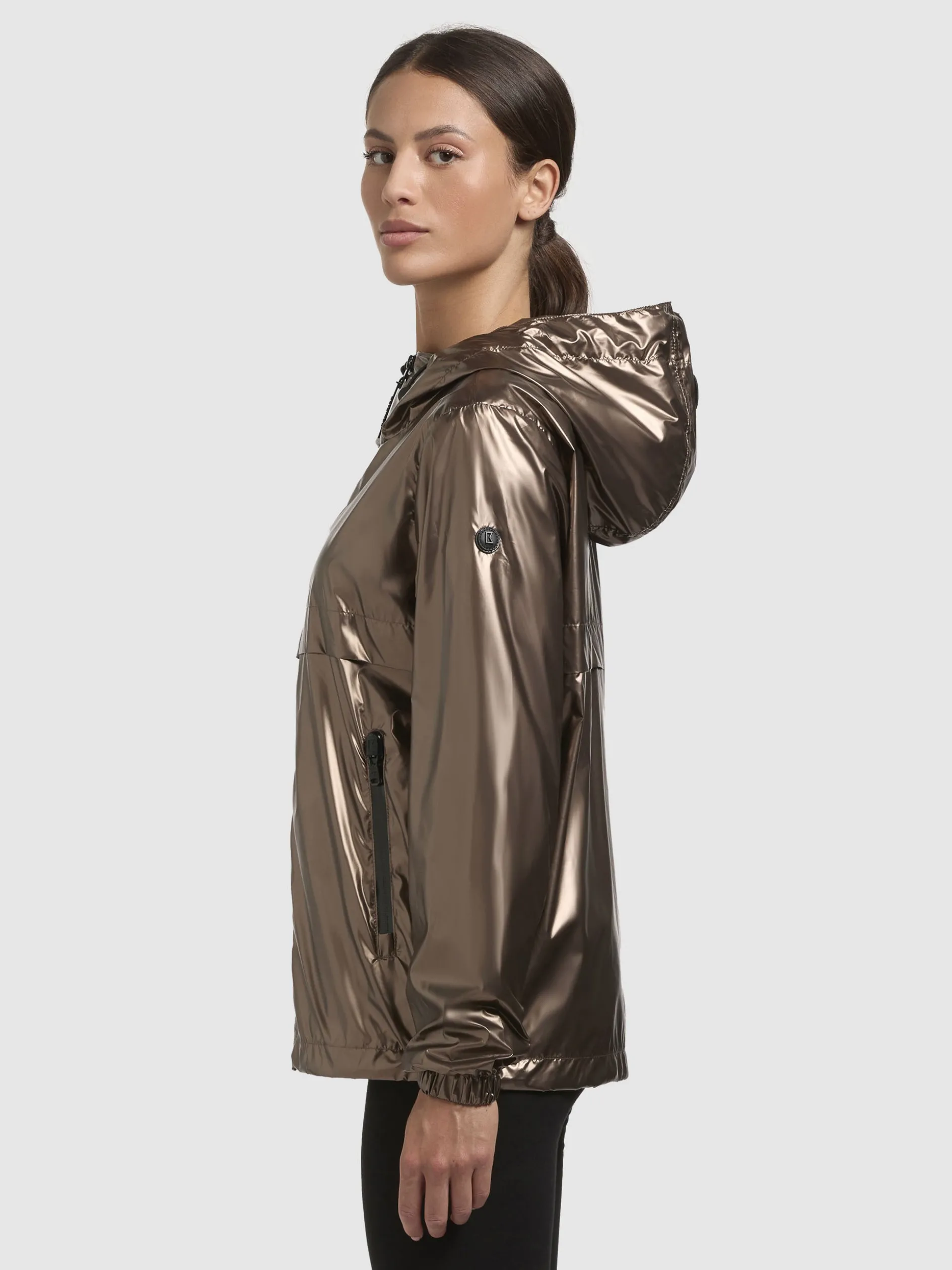 Jacke EVELYN. Braun Metallic