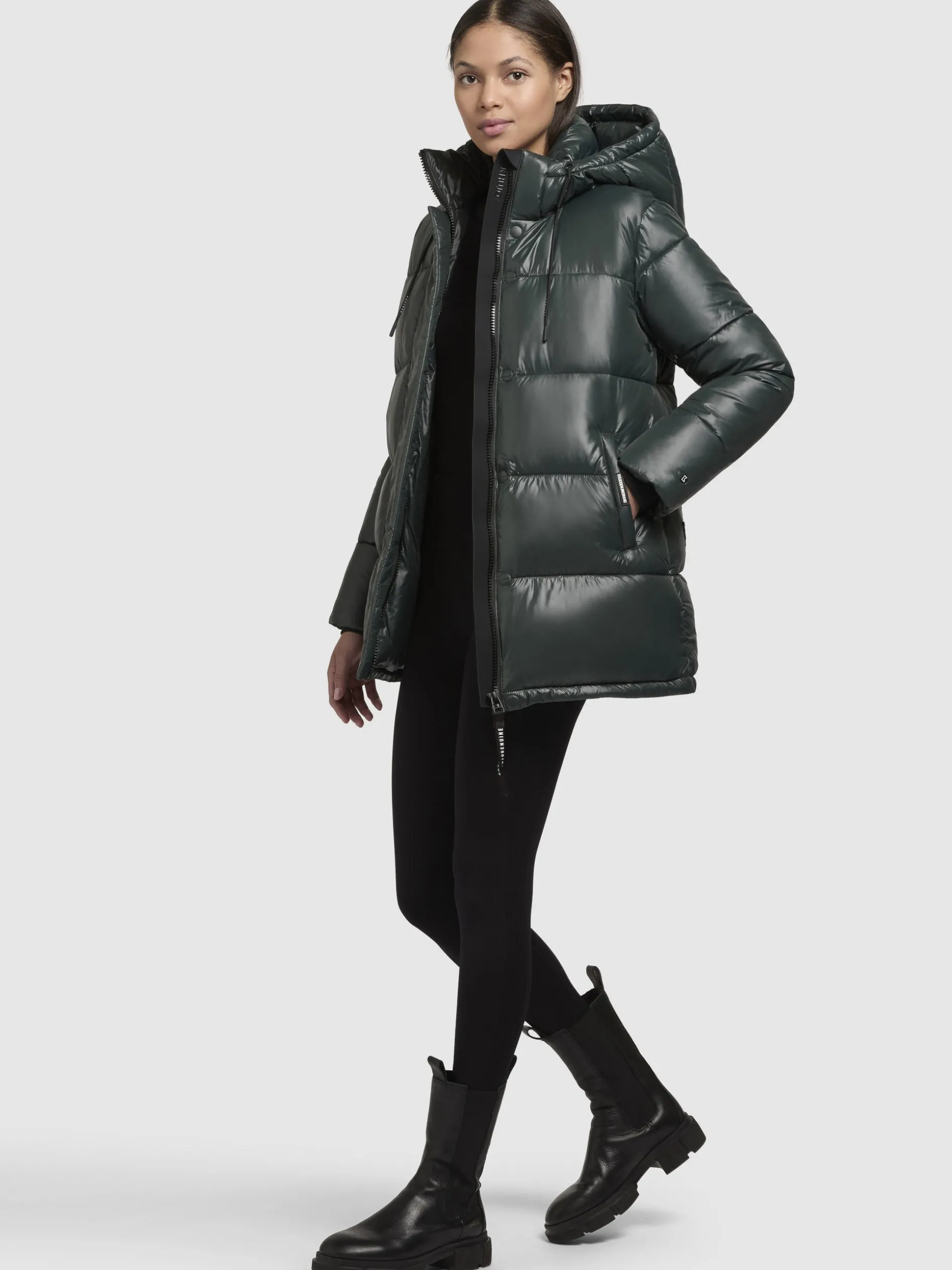 Jacke WORD3 SATIN Dunkelgrün