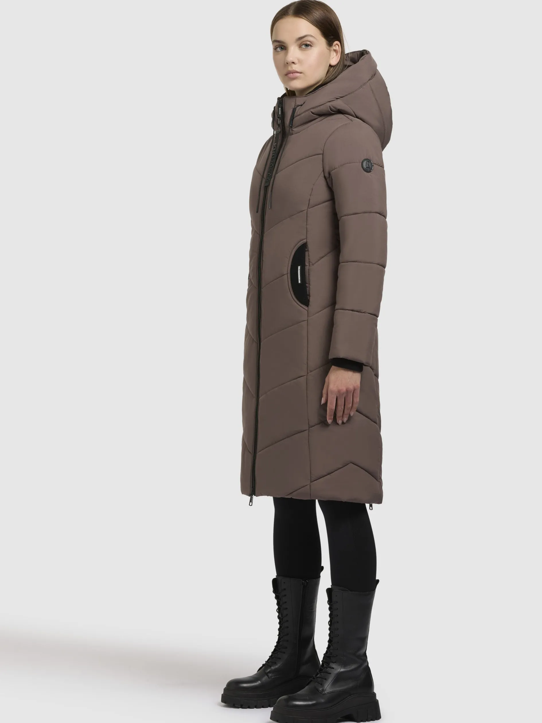Mantel ARIBAY5 Taupe dunkel