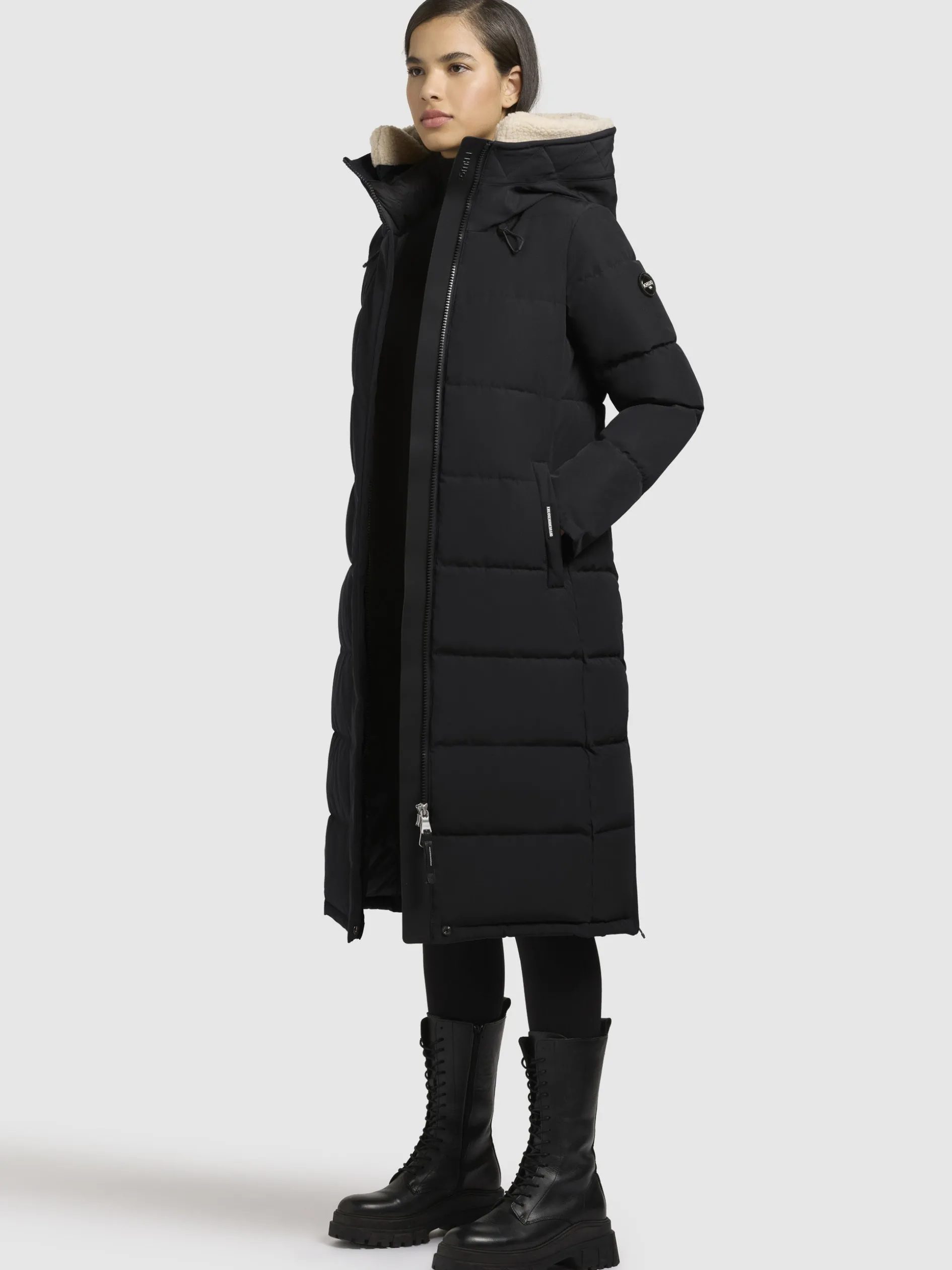 Mantel DEVION TEDDY Schwarz
