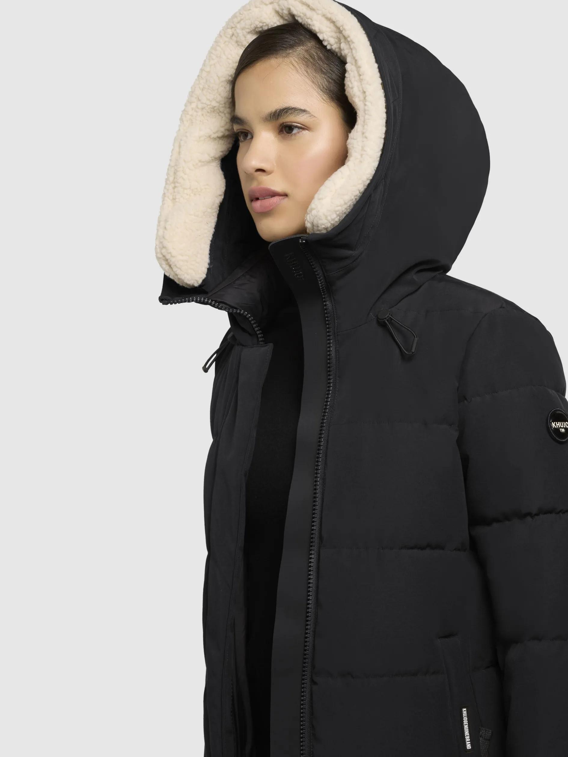Mantel DEVION TEDDY Schwarz
