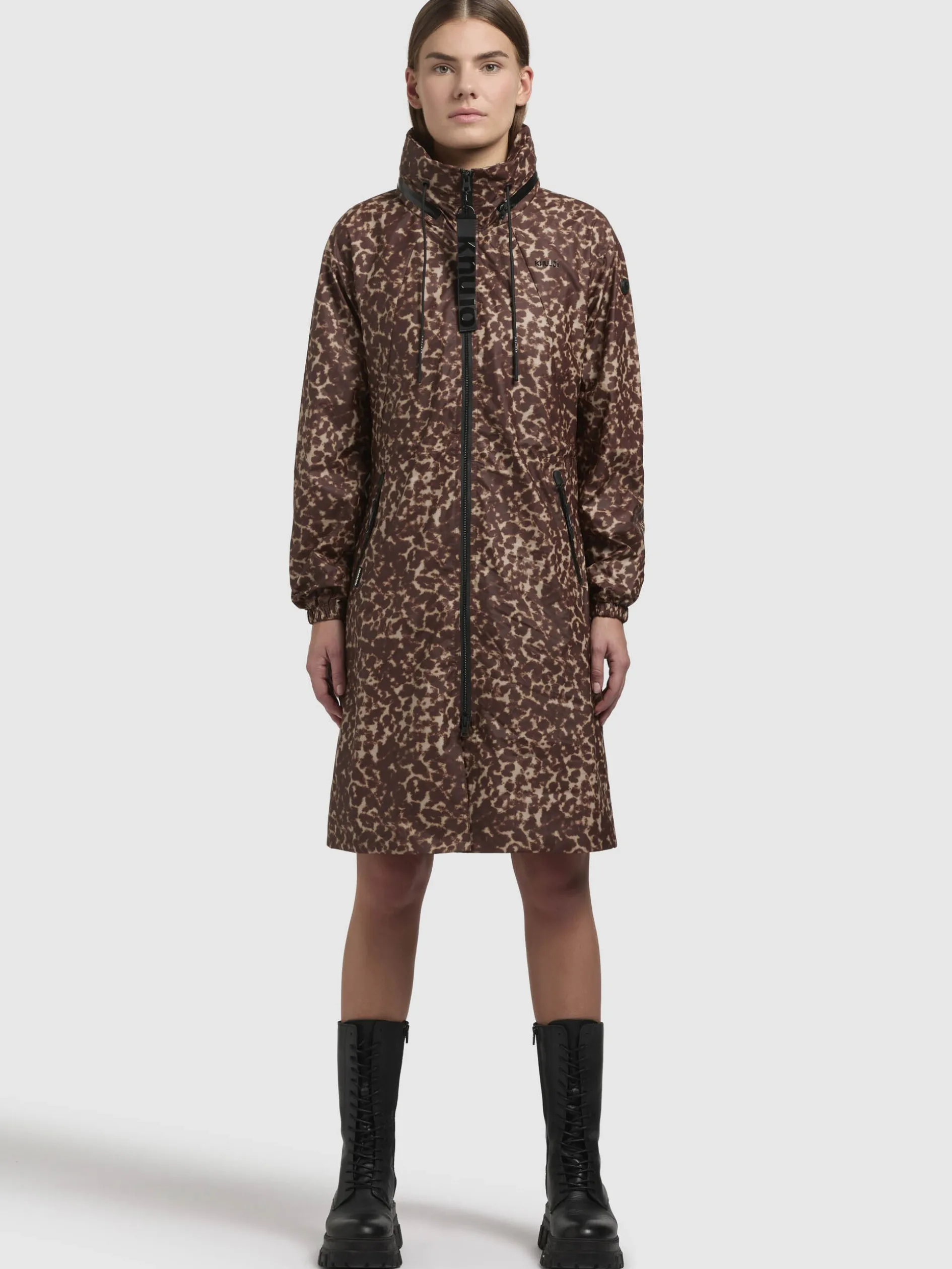 Mantel ERTHE LEO PRINT Braun LEO