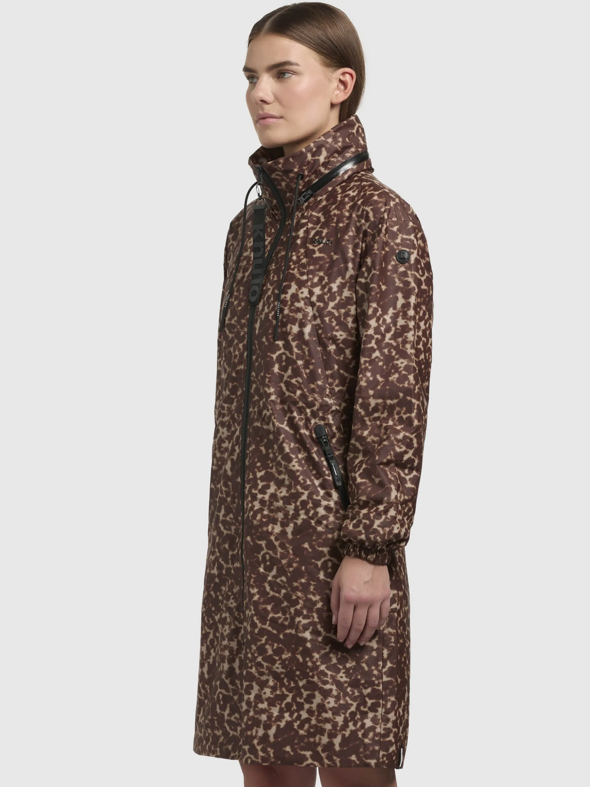 Mantel ERTHE LEO PRINT Braun LEO