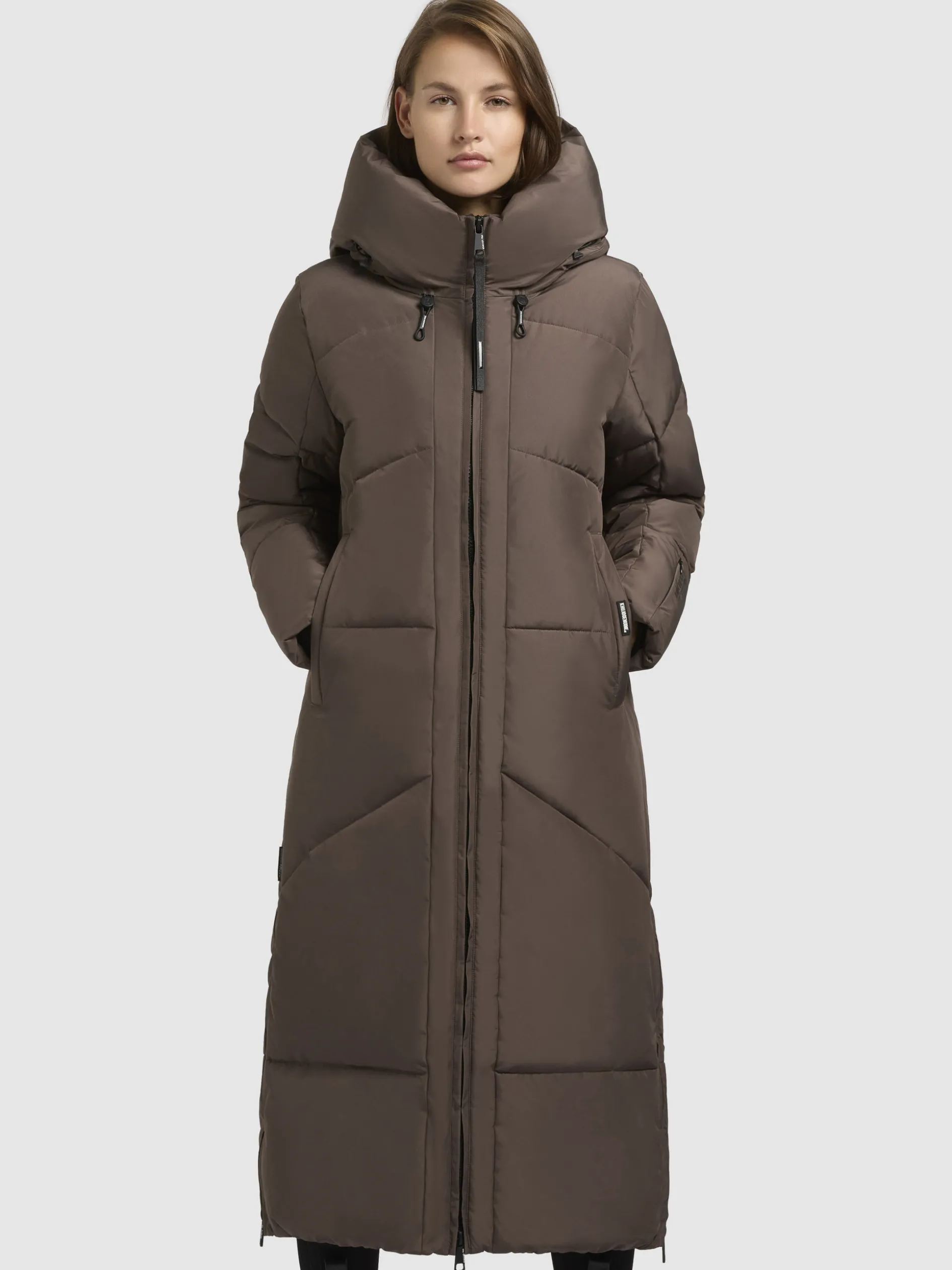 Mantel PRAYCE Taupe dunkel