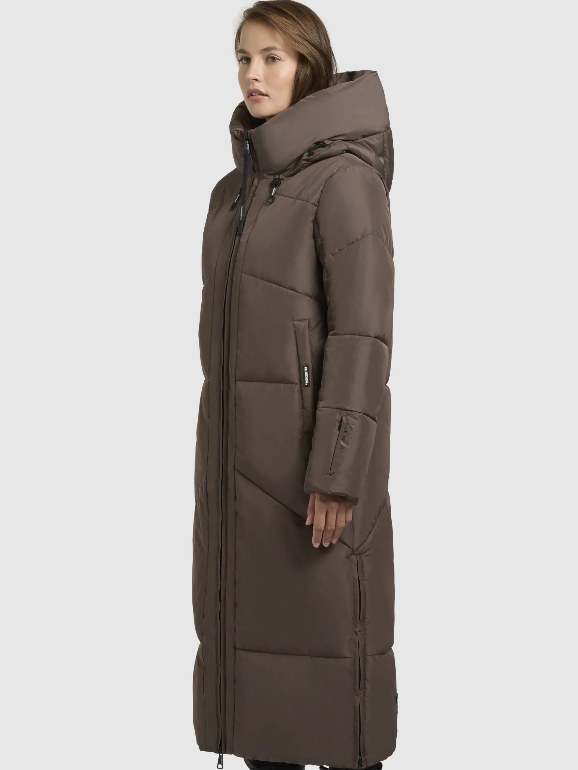 Mantel PRAYCE Taupe dunkel