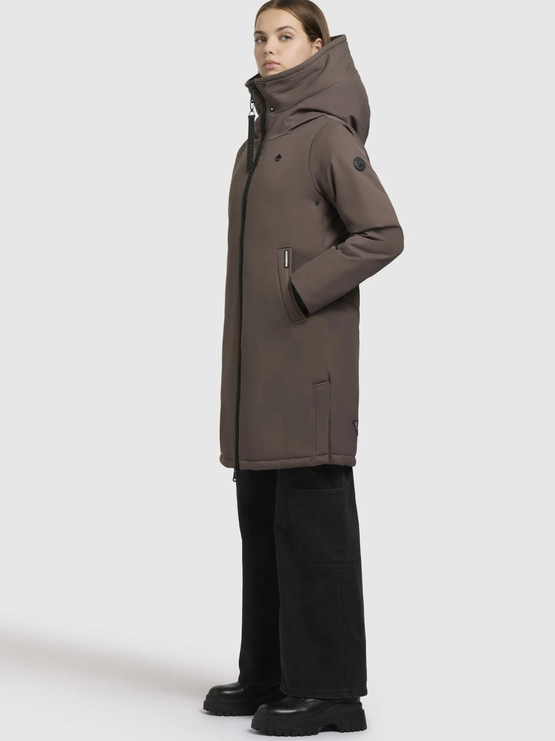 Mantel YAAK3 Taupe dunkel